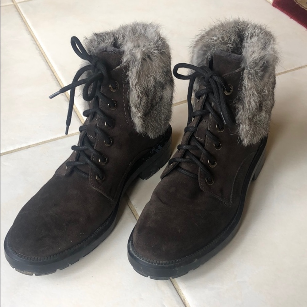 Aquatalia rabbit fur boots! Super warm